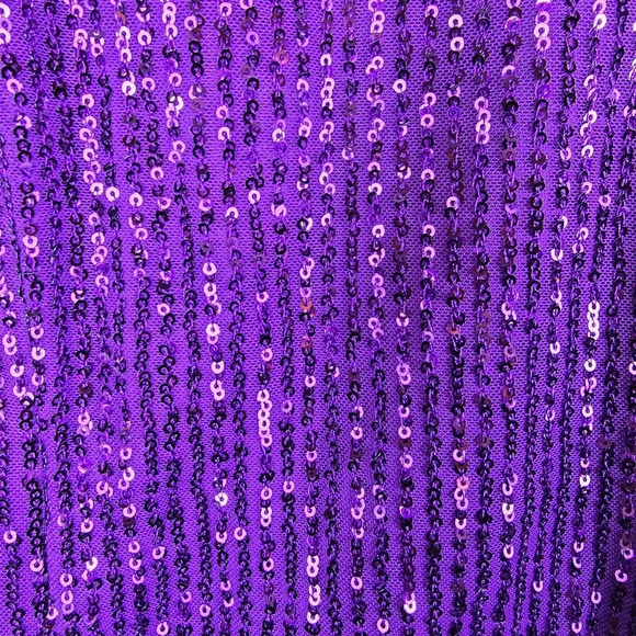 ToccinxRTR Design Collective Purple Party Sequin Asymmetrical Halter Dress Size8 - Picture 10 of 16